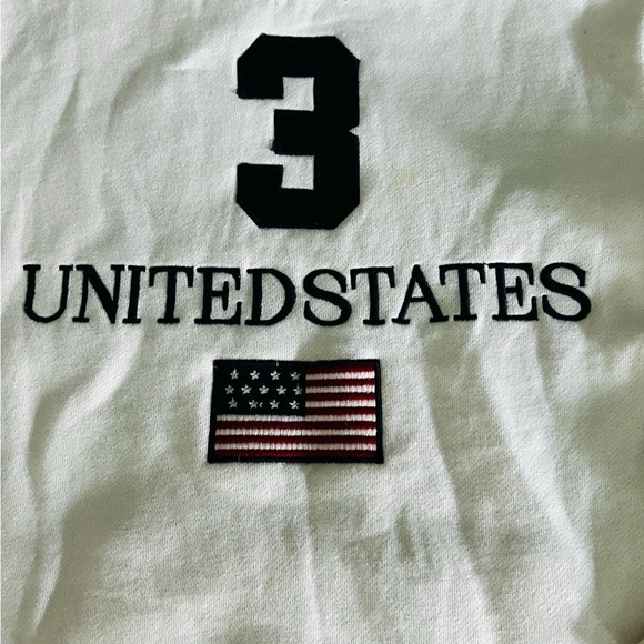 POLO RALPH LAUREN White Hoodie with USA and Polo Logo Boys Size Medium NWT - Picture 10 of 11